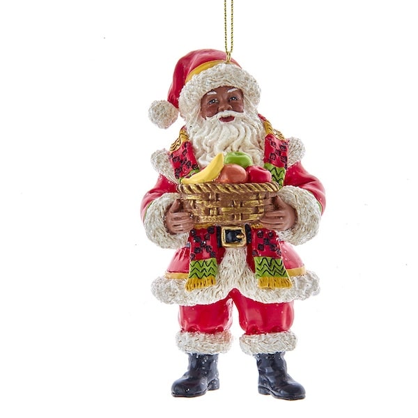 Kwanzaa Santa Ornament