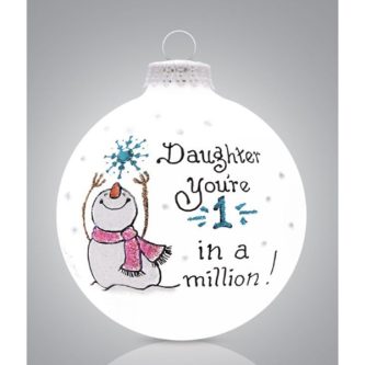 Number One Daughter Glass Ball Ornament