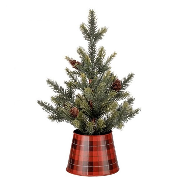 Pine Tree in Plaid Pot