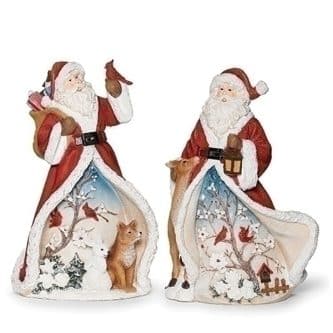 Santa Blossom Tree Figurine