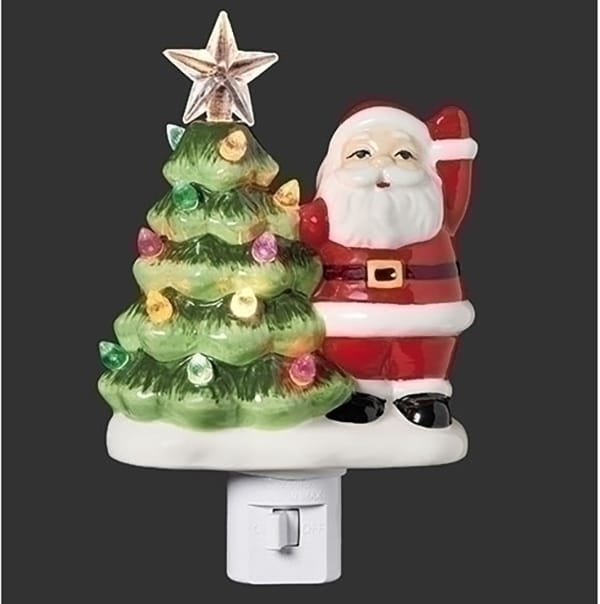 Santa Vintage Tree Night Light