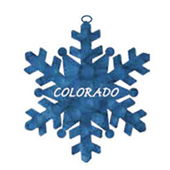 Stainless Hammered Colorado Snowflake Ornament