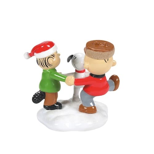 Trio of Besties Peanuts Village Dept 56 Back