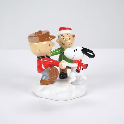 Trio of Besties Peanuts Village Dept 56 Side Two