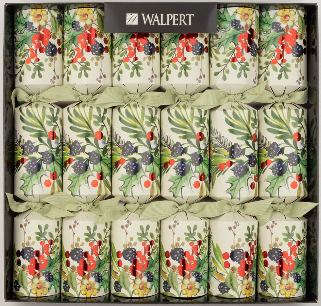 Watercolor Holly Berries Christmas Crackers