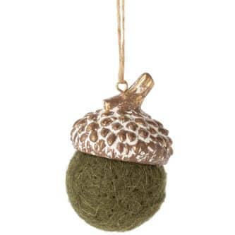 Wool Acorn Ornament