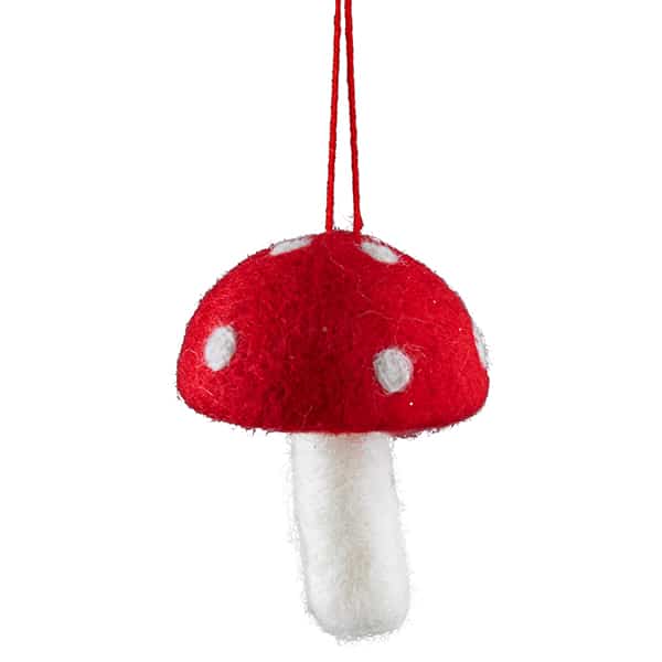 Wooly Mushroom Toadstool Ornament