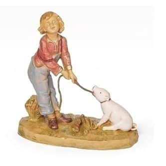 Zeke Boy With Pig Fontanini Nativity Collection