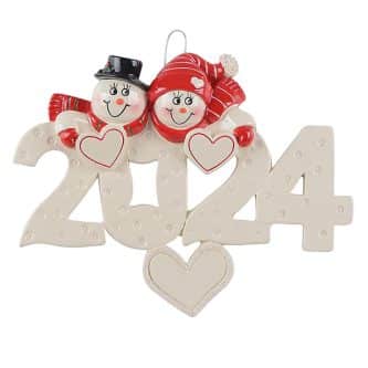 2024 Snow Couple Ornament Personalized