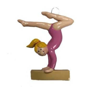 Balance Beam Handstand Gymnast Ornament Personalize