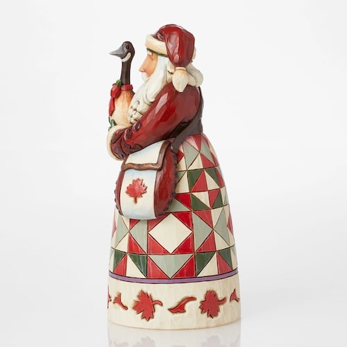 Canadian Santa Figurine by Jim Shore Side One