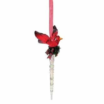 Cardinal Icicle Facets Collection Ornament