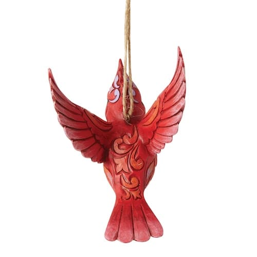 Caring Cardinal in Flight Ornament by Jim Shore Back