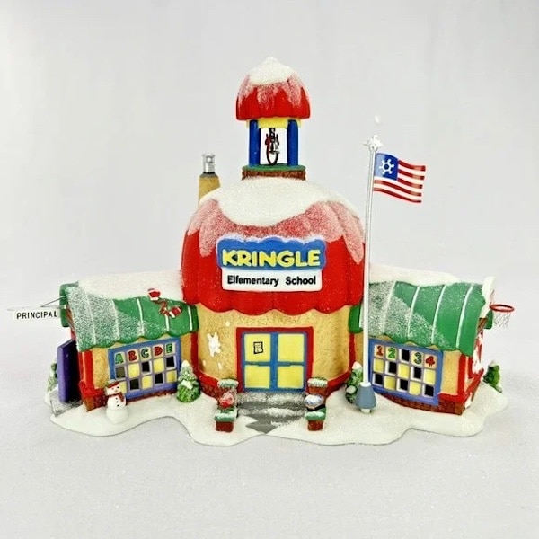 D56 Kringle Elfementary School Rare Retired North Pole Pre owned