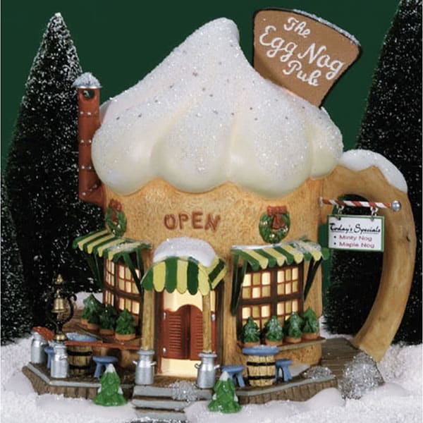 D56 the Egg Nog Pub Rare Retired North Pole Pre owned