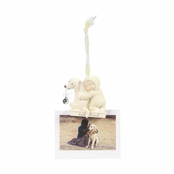 Dogs Best Friend Photo Clip Snowbabies Ornament with Pic