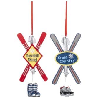 Downhill Or Cross Country Skiing Ornament