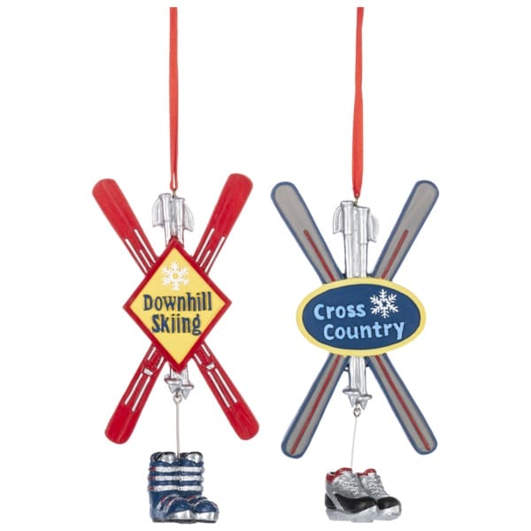 Downhill or Cross Country Skiing Ornament