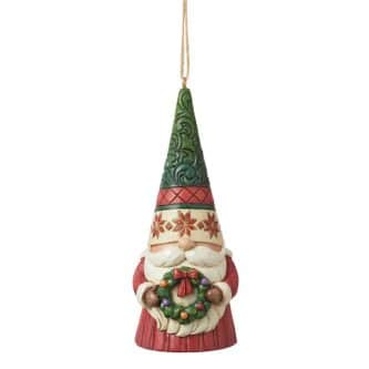 Festive Wreath Gnome Ornament By Jim Shore