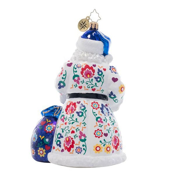 Floral Folk Santa by Radko Back