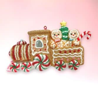 Gingerbread Candy Train Ornament