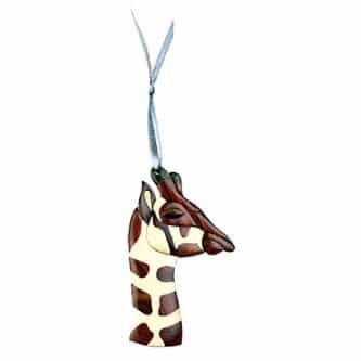 Giraffe Intarsia Wooden Ornament