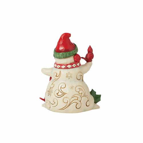 Hello Friends Little Snowman Figurine by Jim Shore Back