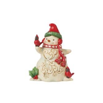 Hello Friends Little Snowman Figurine by Jim Shore Front