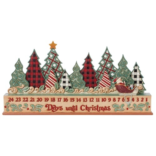 Highland Glen Countdown Calendar by Jim Shore Moving Sleigh