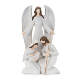 Holy Family With Angel Figurine
