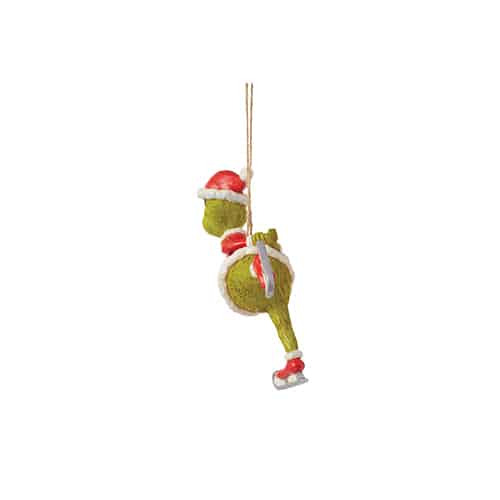 Ice Skating Grinch Ornament by Jim Shore Back Two