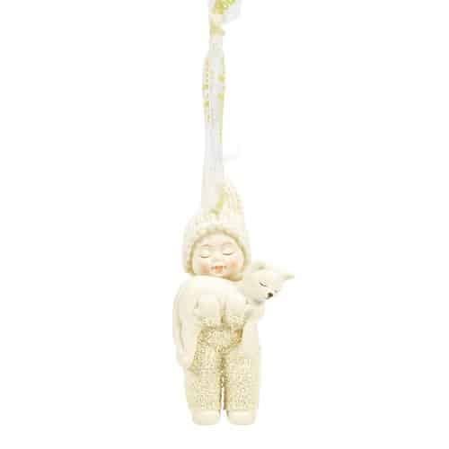 Kitten Carrier Snowbabies Ornament Front