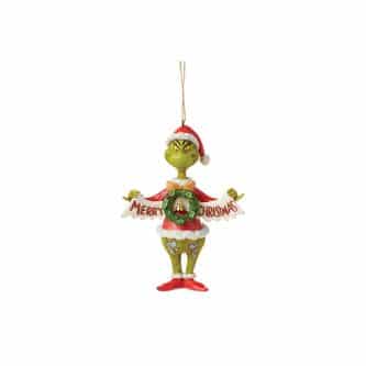 Merry Christmas Grinch Ornament By Jim Shore