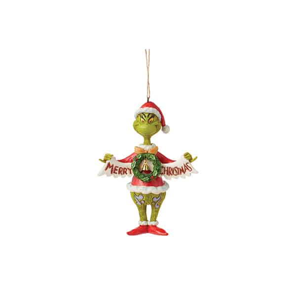 Merry Christmas Grinch Ornament by Jim Shore