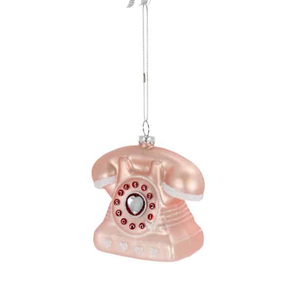 Pretty Pink Telephone Ornament