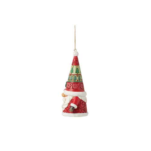 Small Gift Santa Gnome Ornament by Jim Shore Side Two