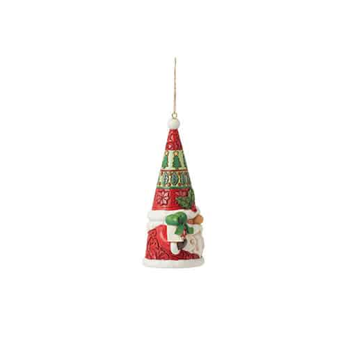 Small Gift Santa Gnome Ornament by Jim Shore Side