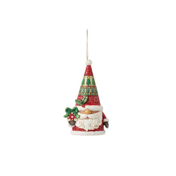 Small Gift Santa Gnome Ornament by Jim Shore