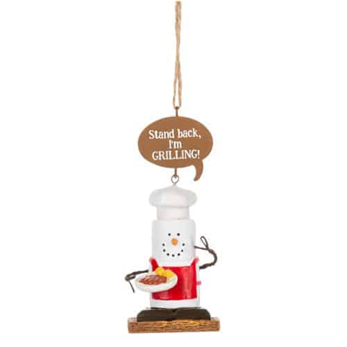 Smores Grilling Ornaments Stand Back