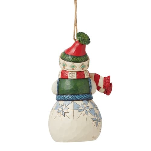 Snowman with Cocoa Figurine by Jim Shore Back