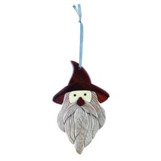 Wizard Intarsia Wooden Ornament