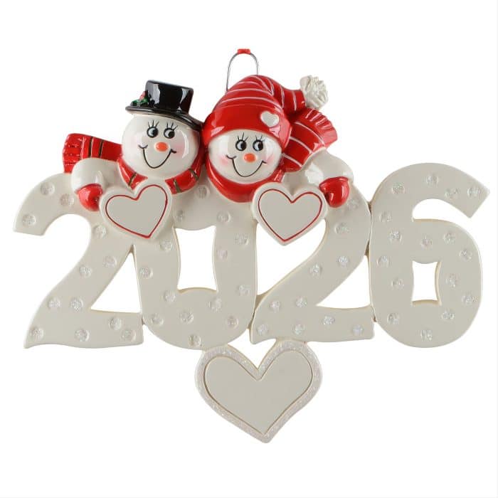 2026 Snow Couple Ornament Personalized