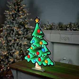 Christmas Tree Infinity Light Lit Decor Glamour