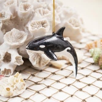 Fanciful Orca Whale Ornament Glamour