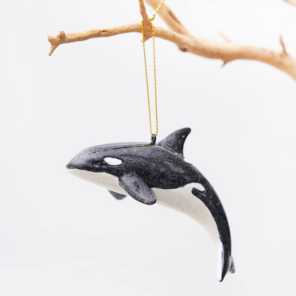 Fanciful Orca Whale Ornament