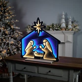 Holy Family Infinity Light Lit Decor Glamour