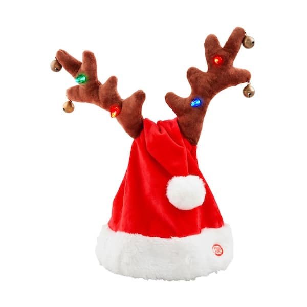 Singing Santa Deer Hat