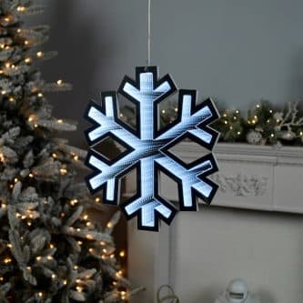 Snowflake Infinity Light Lit Decor Glamour