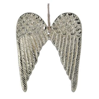 Aluminum Silver Angel Wings Ornament