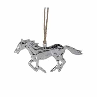 Aluminum Silver Horse Ornament